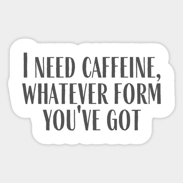 Caffeine Sticker by ryanmcintire1232